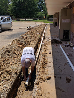 placing pipe