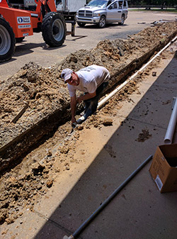 placing pipe